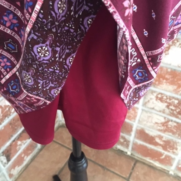 Jewel-Toned Bohemian Dress - Long Sleeves - Picture 3 of 5